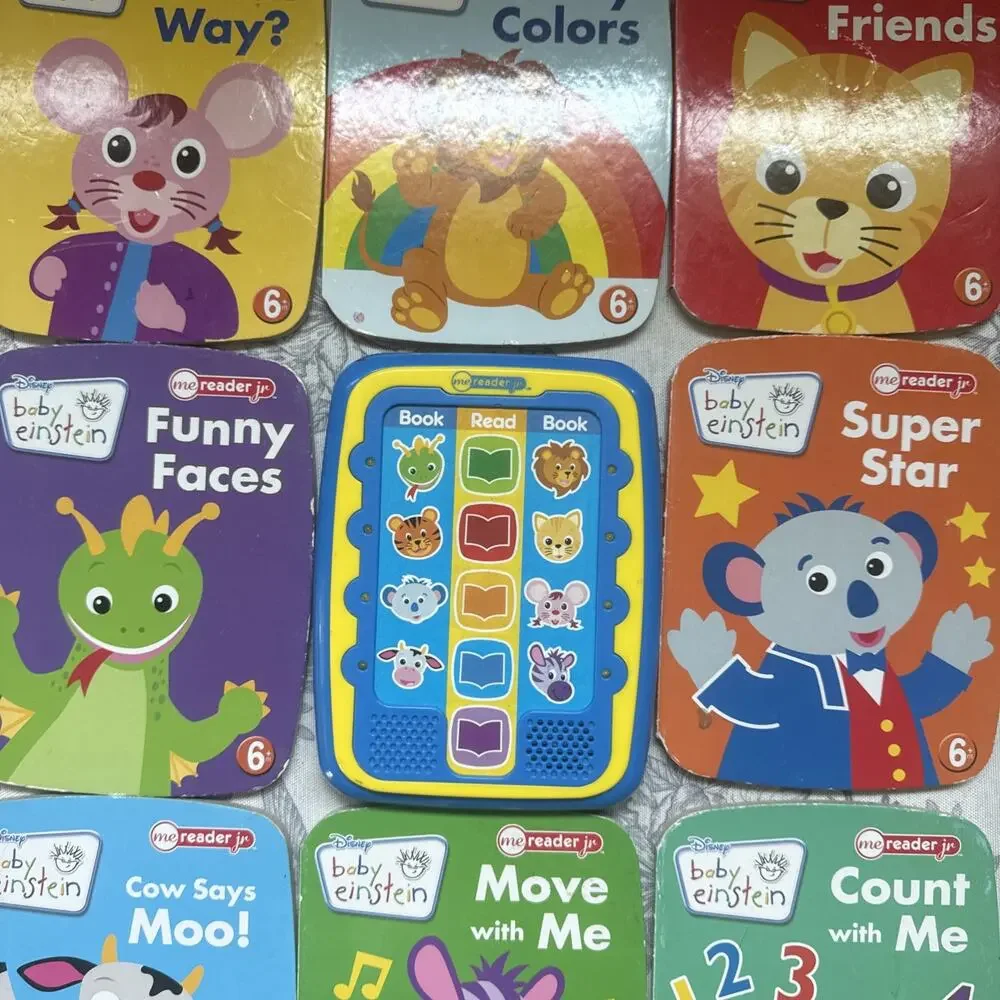 Me Reader Jr. 8 Book Library Electronic Reader Disney Baby Einstein Audio
